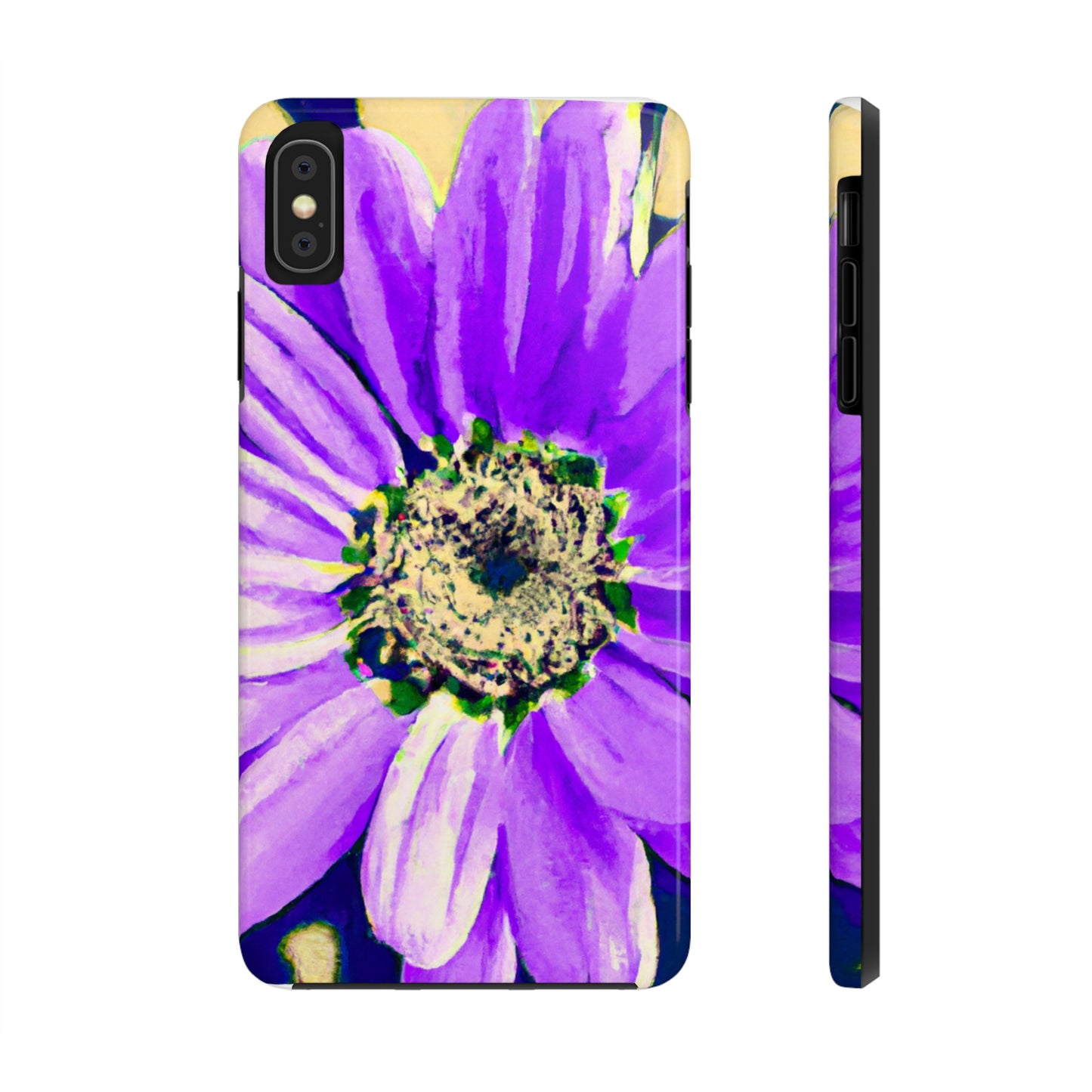 Lila Blütenblätter knallen: Kreieren Sie eine auffällige Gänseblümchen-Rosen-Fusion – The Alien Tough Phone Cases