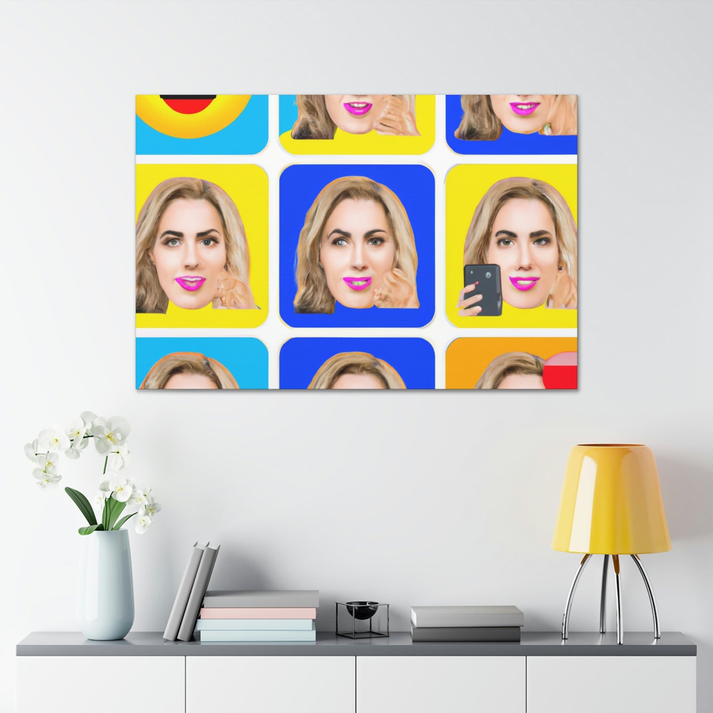 "Emoji-zing a una celebridad: un retrato de arte pop" - The Alien Canva