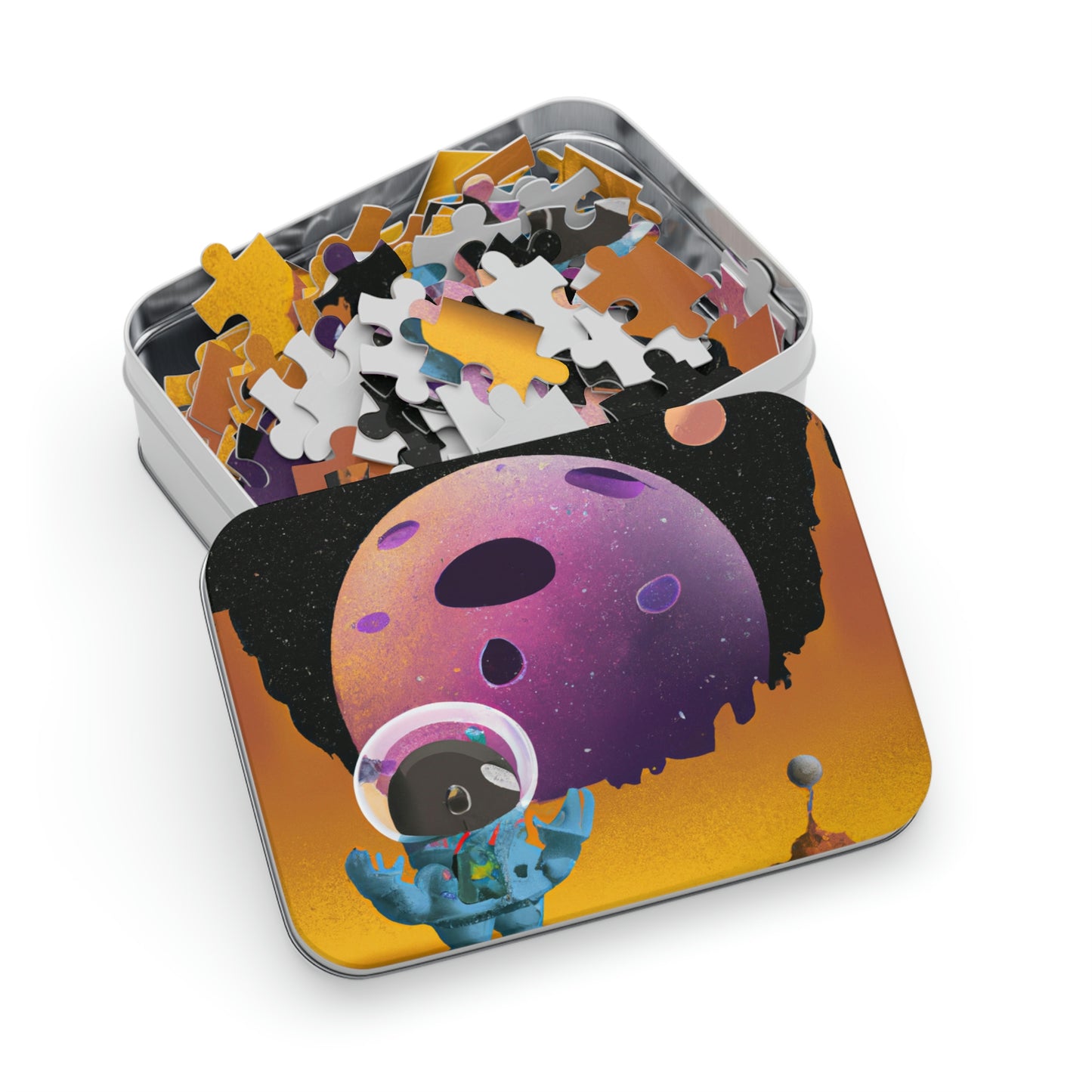 "Exploring the Unknown: The Adventures of a Space Captain and the Mysterious Planet" - The Alien Jigsaw Puzzle