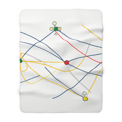 "Exploring the Dynamic Topology: Artful Visualization of a Network Structure." - The Alien Sherpa Fleece Blanket