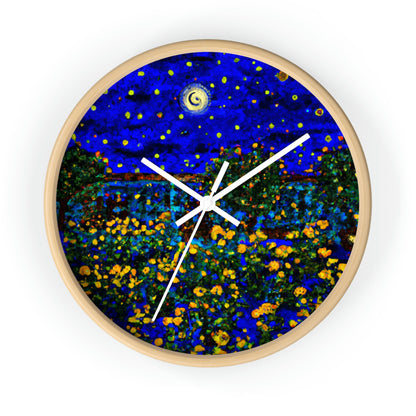 "A Midnight Celebration in Grandma's Garden" - The Alien Wall Clock