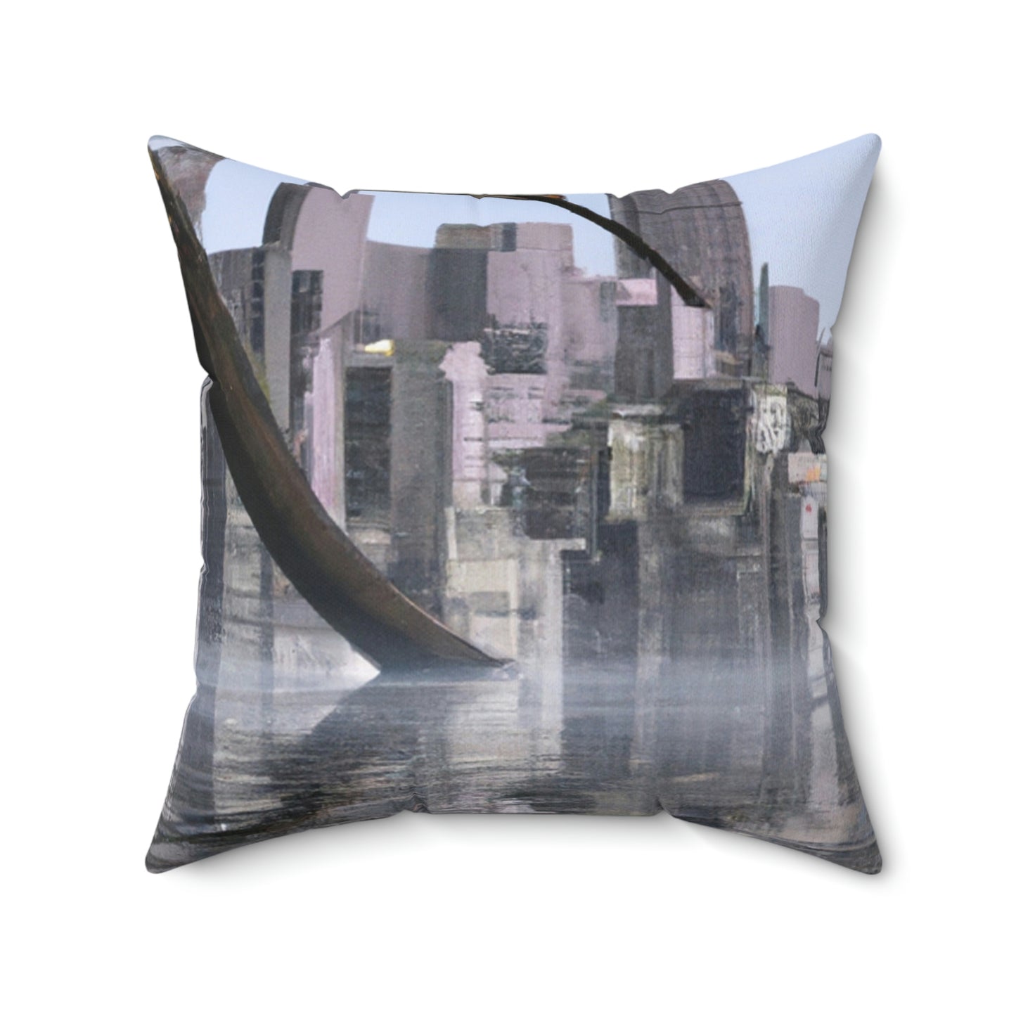 "Ascending the Deluge: A Dragon's Soaring Journey." - The Alien Square Pillow