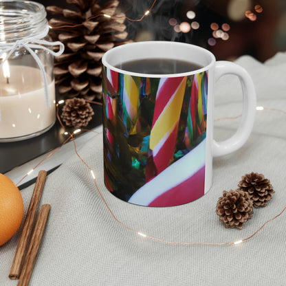 "Candy Cane Wonderland" - The Alien Ceramic Mug 11 oz