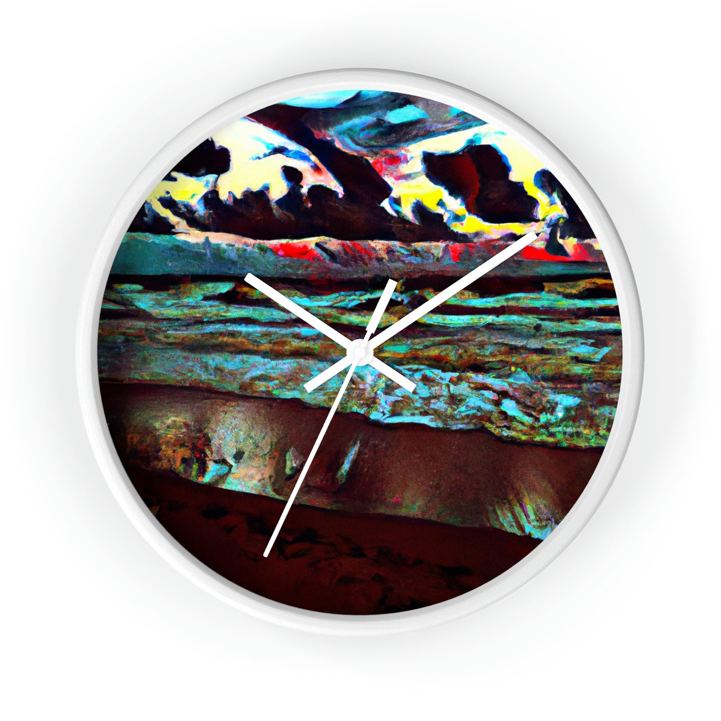 "Dusk at Sea: A Tempestuous Gathering" - The Alien Wall Clock