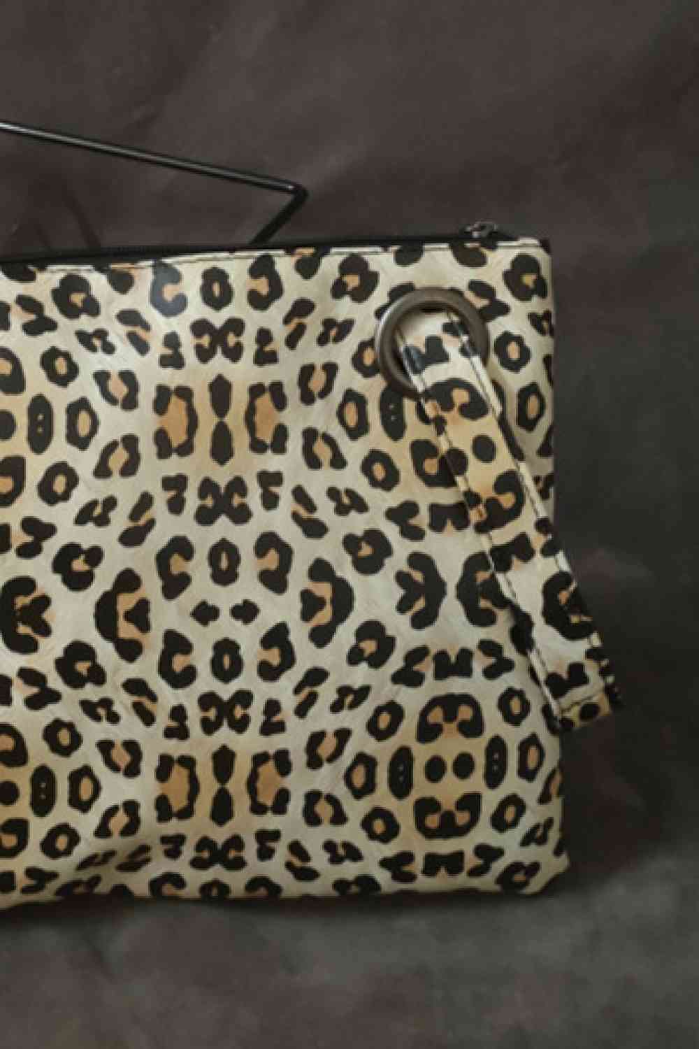 Clutch aus PU-Leder mit Leopardenmuster