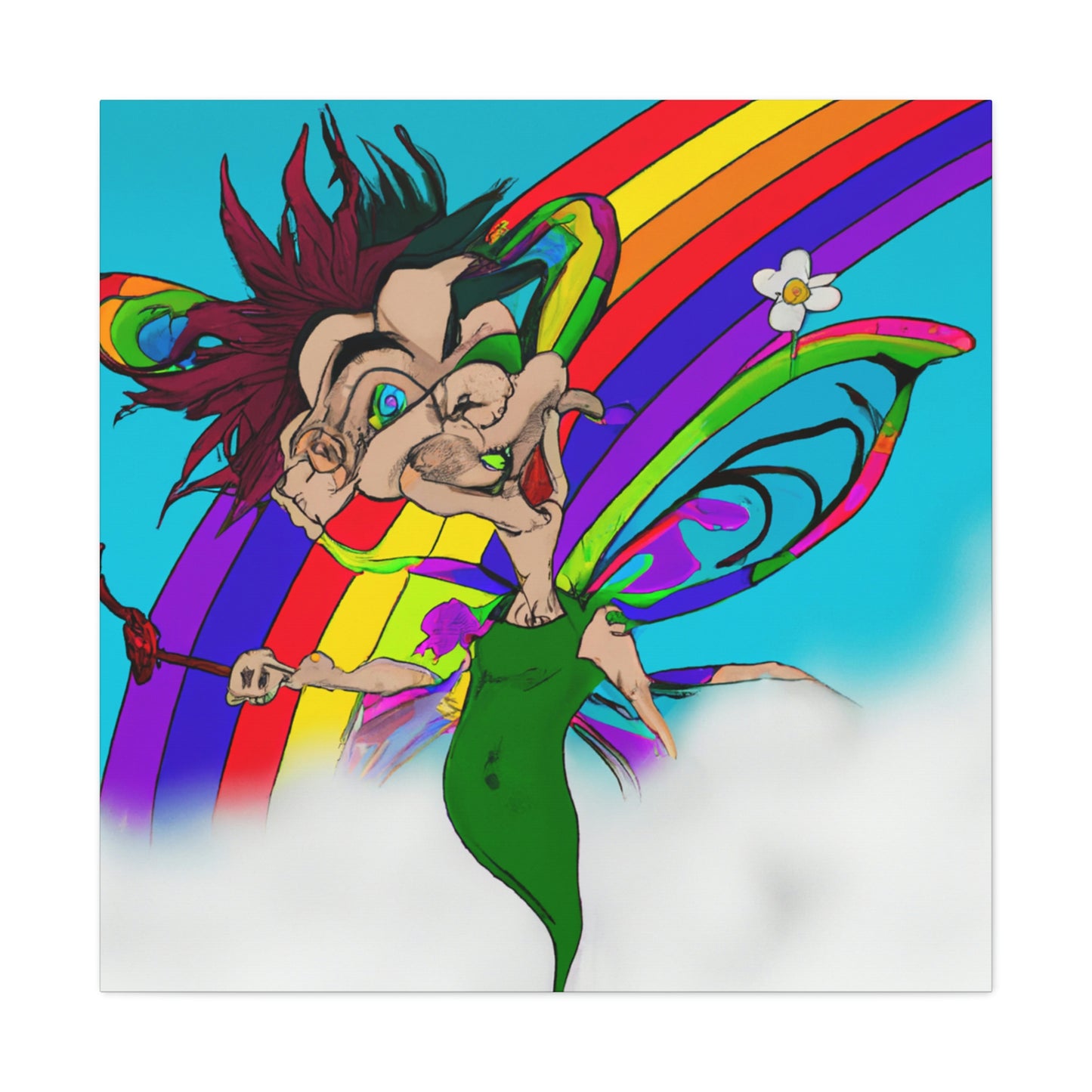 Rainbow Mischief Fairy - Die Alien-Canva