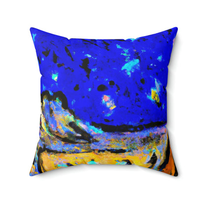 "Enchanted Sands of the Night Sky" - Das Alien Square Pillow