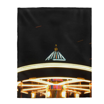 "Carousel Nights: A Glimmer of Starlight" - The Alien Velveteen Plush Blanket