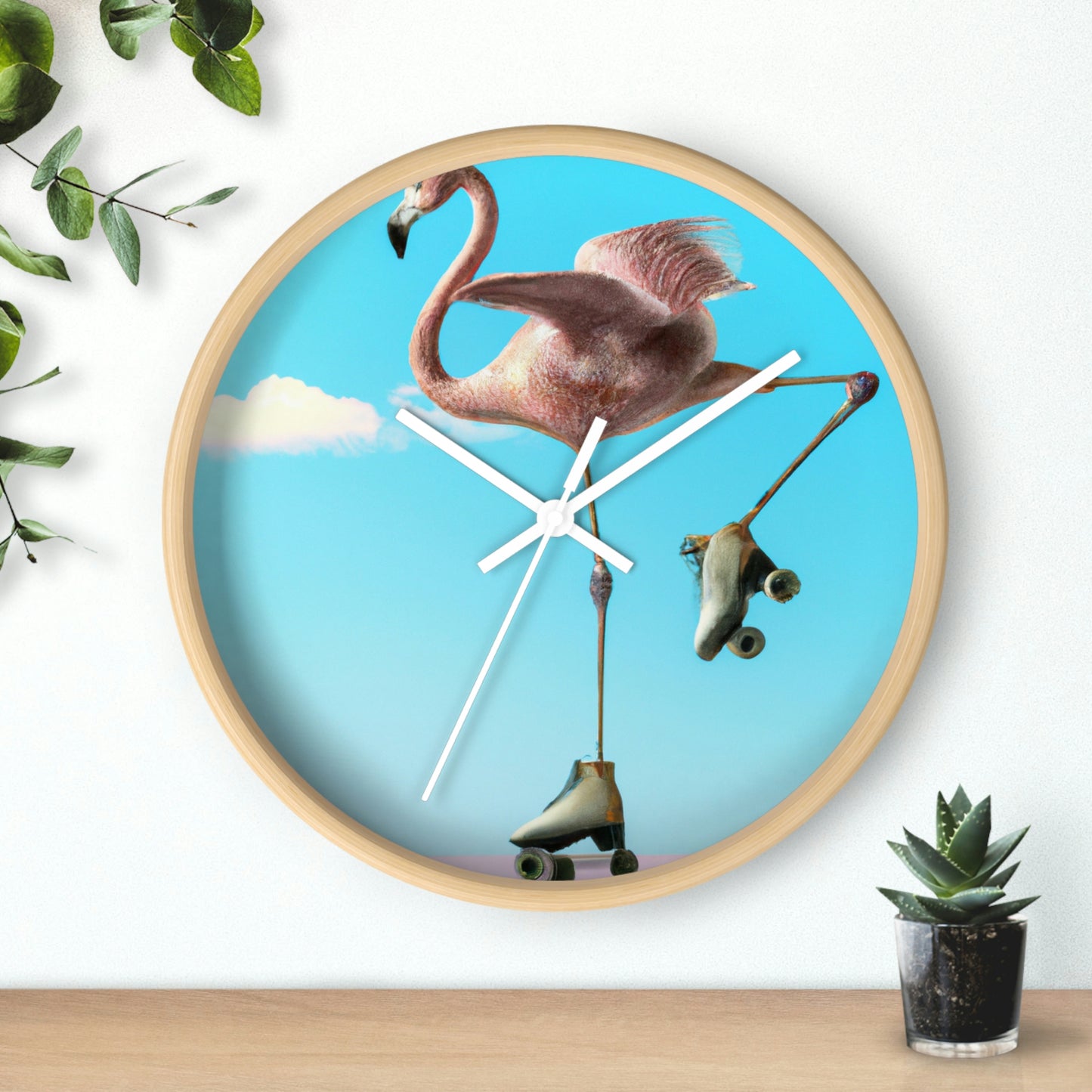 "Flamingo Skates!" - The Alien Wall Clock