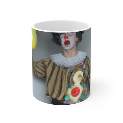 "Clowning Around with Balloons" - The Alien Ceramic Mug 11 oz