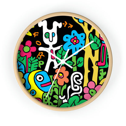 The Enchanted Garden of Wonders. - The Alien Wall Clock