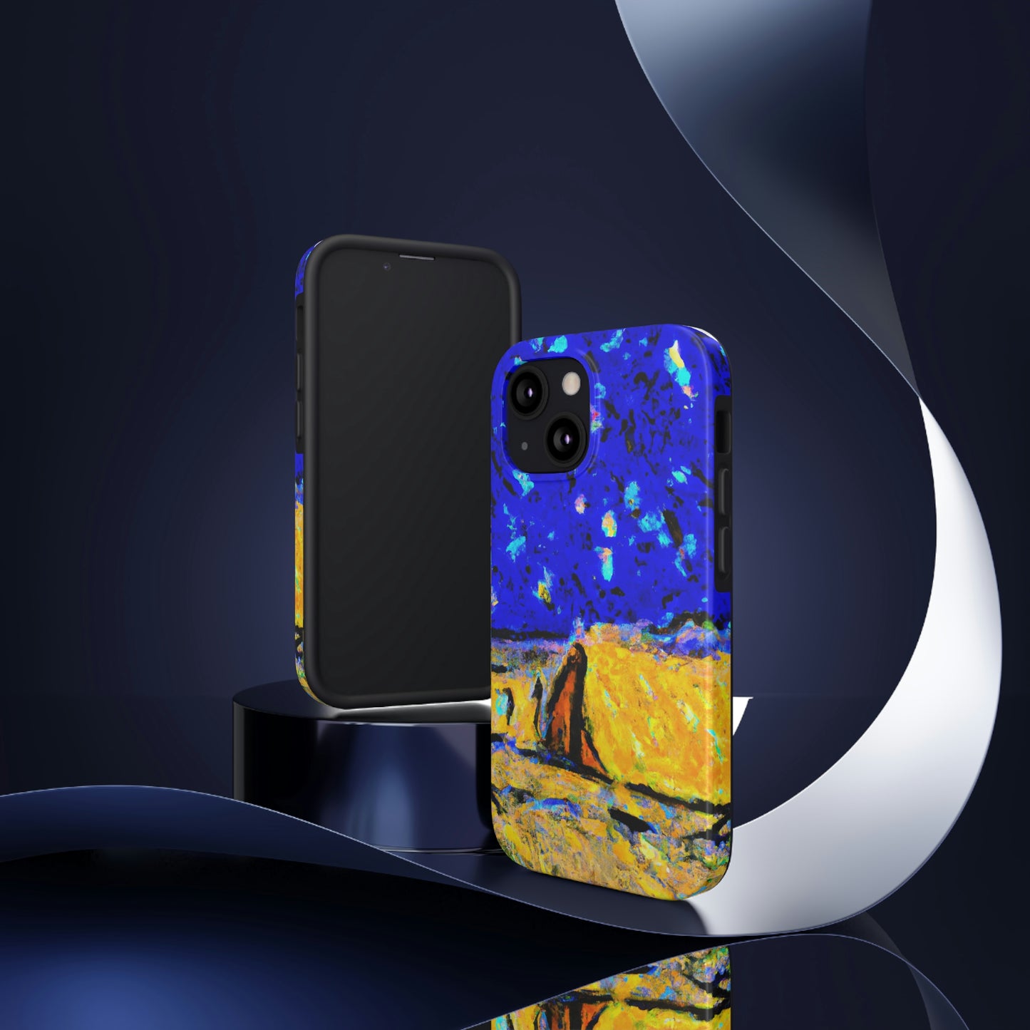 "Enchanted Sands of the Night Sky" - Die Alien Tough Phone Cases