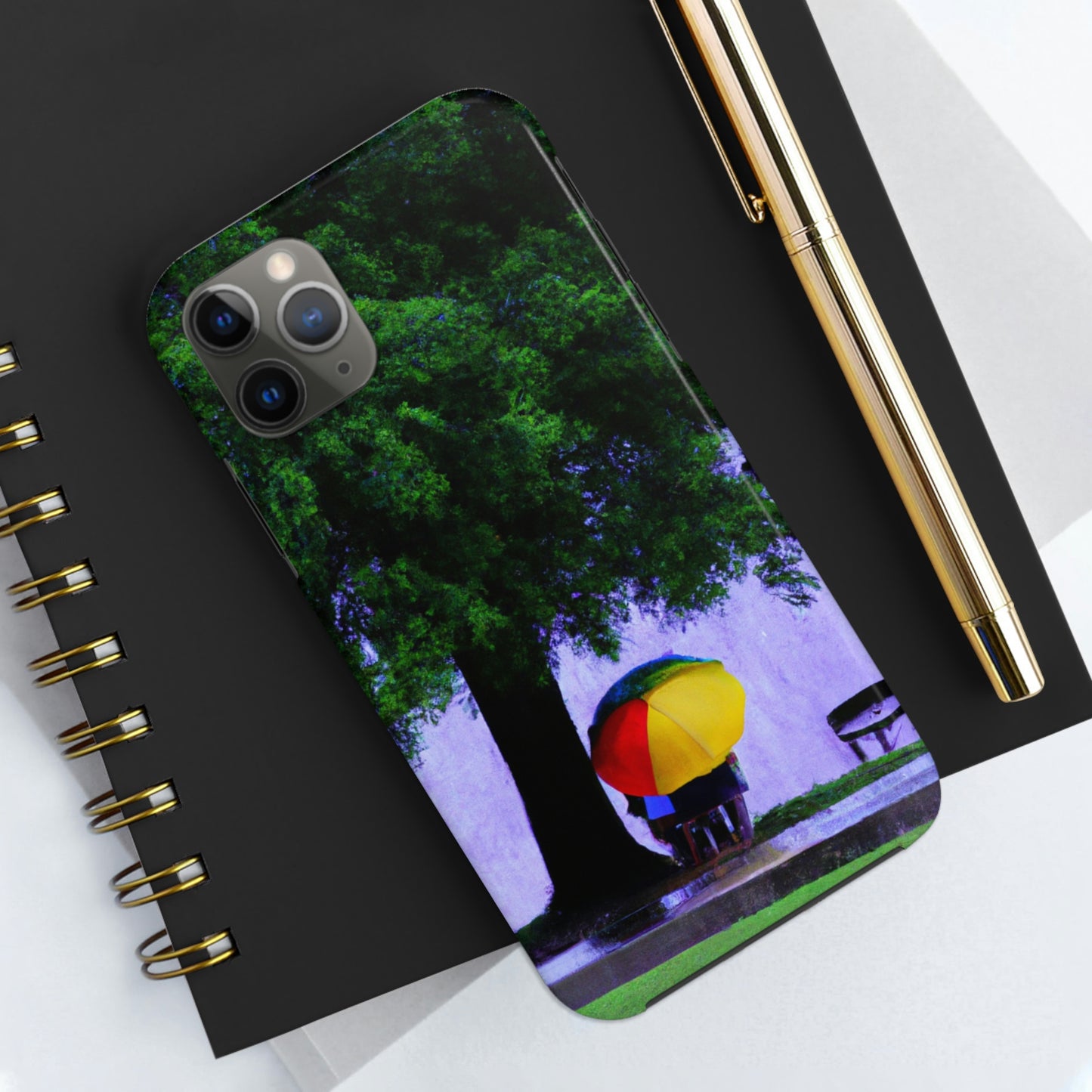 "Beneath the Rainy Sky." - The Alien Tough Phone Cases