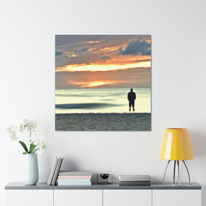 Sunset Solitude Art by [Artist Name] - Canvas