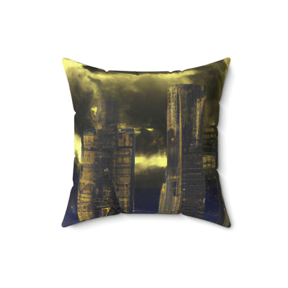 The Utopian Citadel in the Dystopian Tempest - The Alien Square Pillow