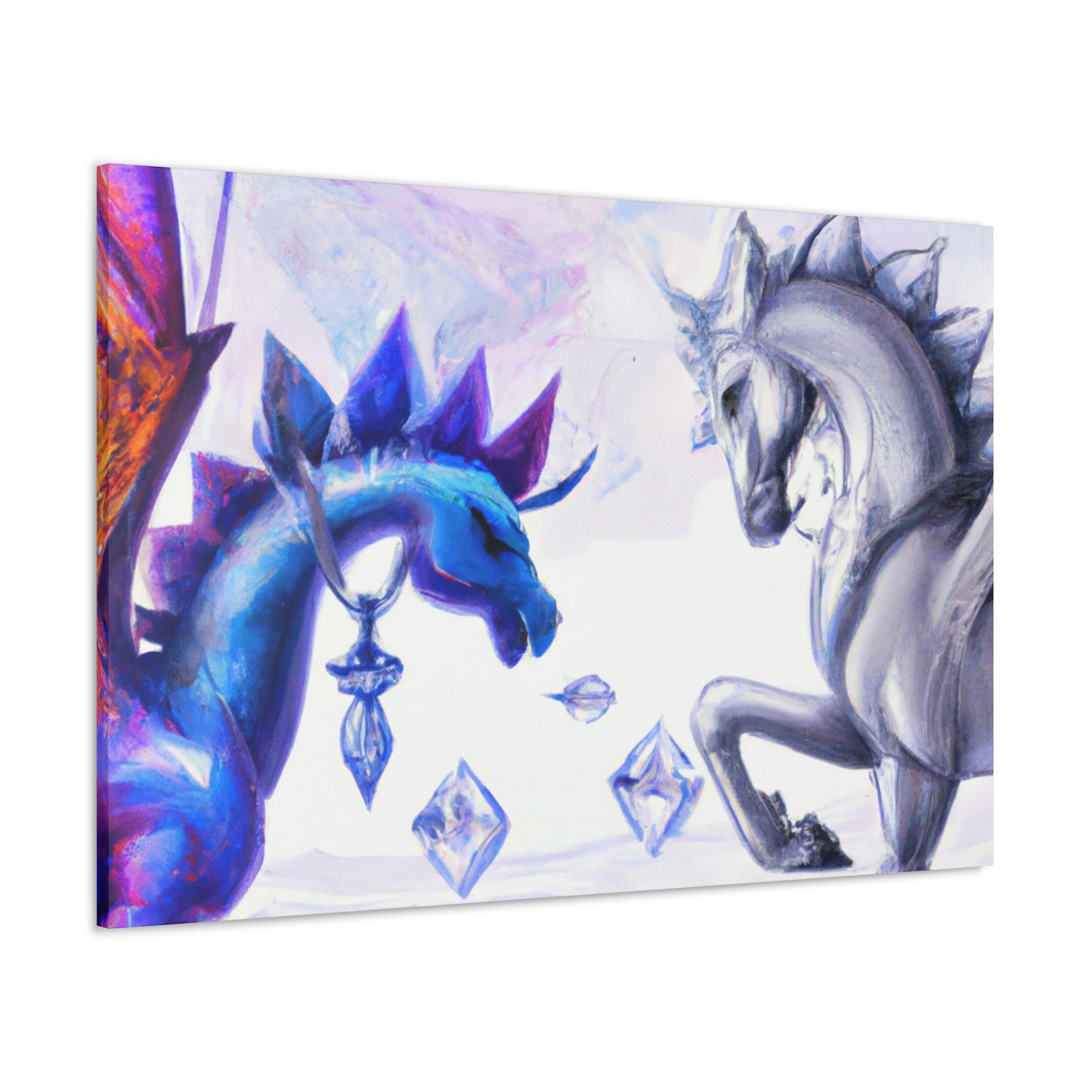 "The Crystal War: Dragon vs Pegasus" - The Alien Canva