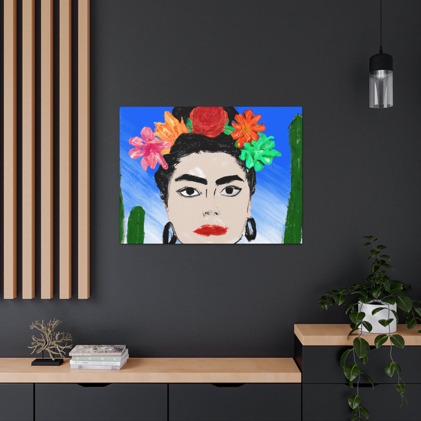 „Feurige Frida: Eine mexikanische Ikone mit farbenfroher Kultur malen“ – The Alien Canva