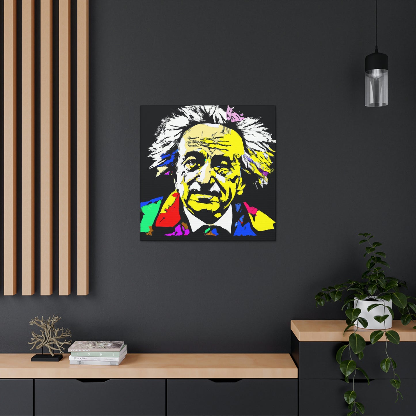 "Albert Einstein: A Pop Art Portrait" - The Alien Canva