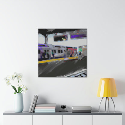 "Harboring the Hustle: Capturing the Vibrancy of the Train Station" - Canvas