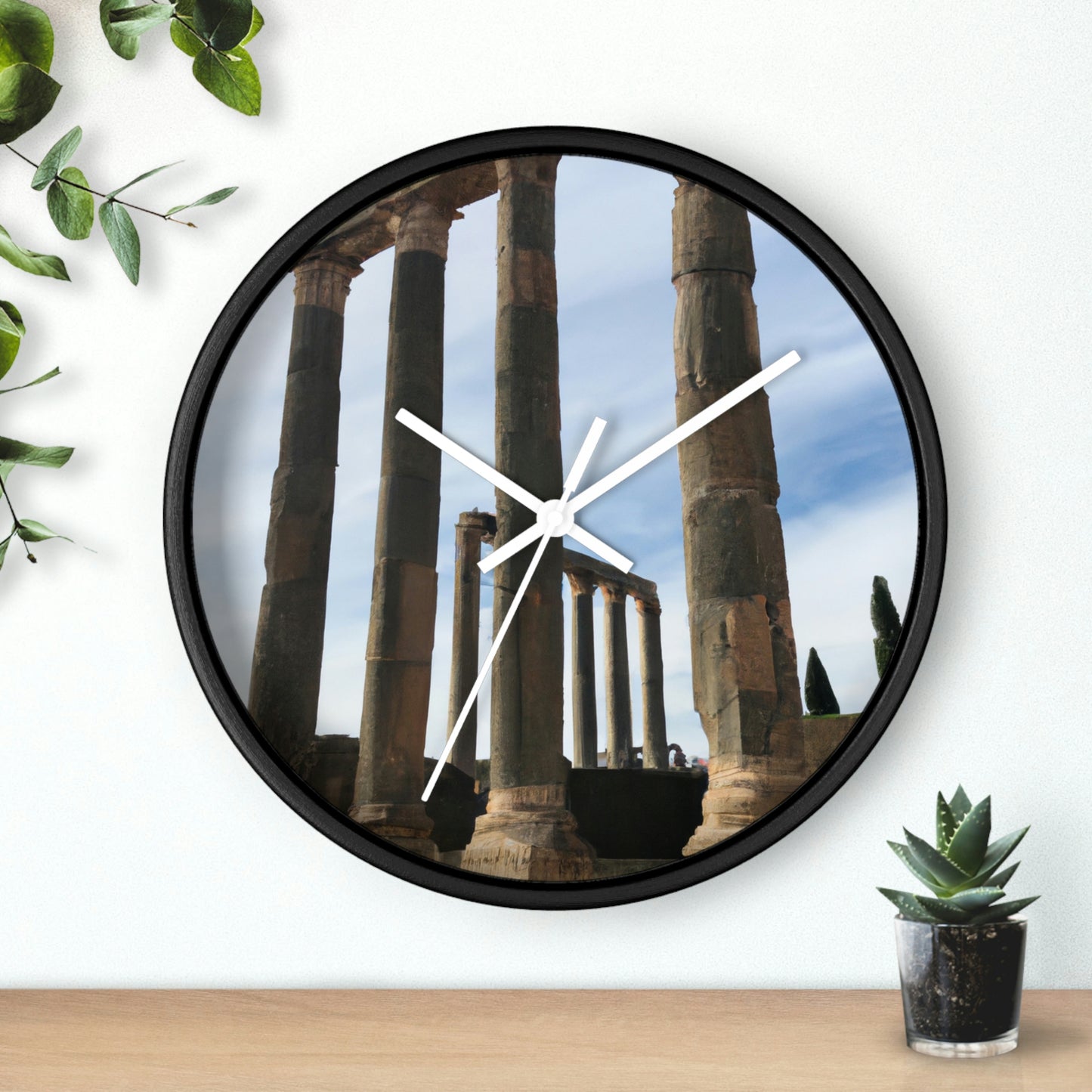 "Lost in Ancient Ruins: A Wanderlust Odyssey" - The Alien Wall Clock