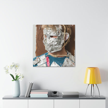 "Metallic Reflections: Unexpected Materials in Self-Portraiture" - Canvas