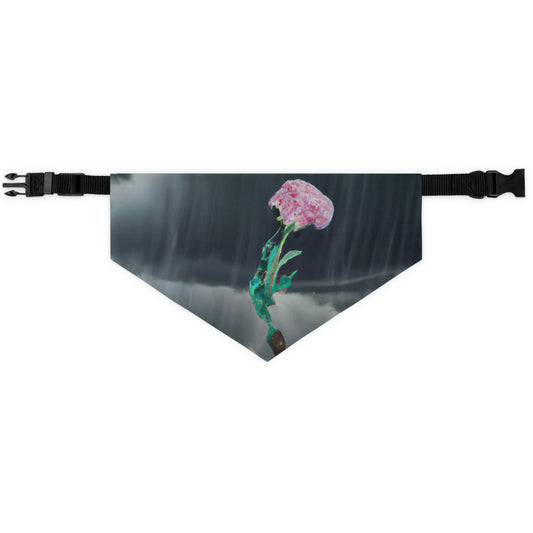 "Aight Against the Storm: The Story of a Lonely Flower" - The Alien Pet Bandana Collar