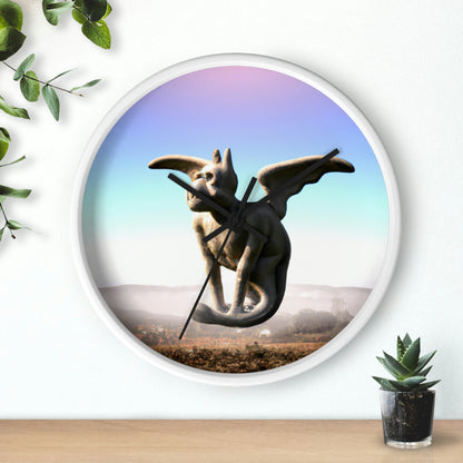 "Alone on the Hilltop: The Tale of a Solitary Gargoyle" - The Alien Wall Clock