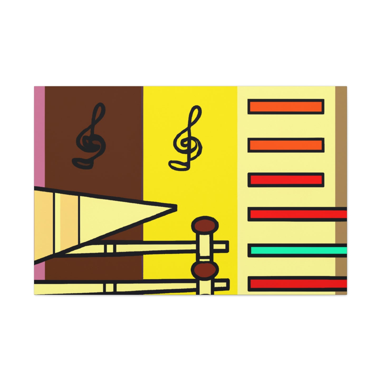 "Four Colors Tribute: Ancient Musical Artistry" - Canvas