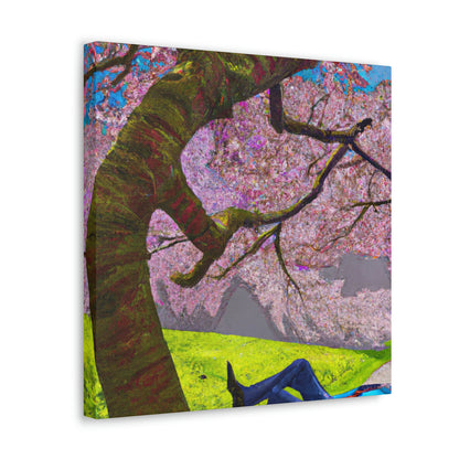 "A Moment of Calm Beneath the Cherry Blossoms" - The Alien Canva