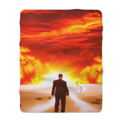 The Endless Desert Journey - The Alien Sherpa Fleece Blanket