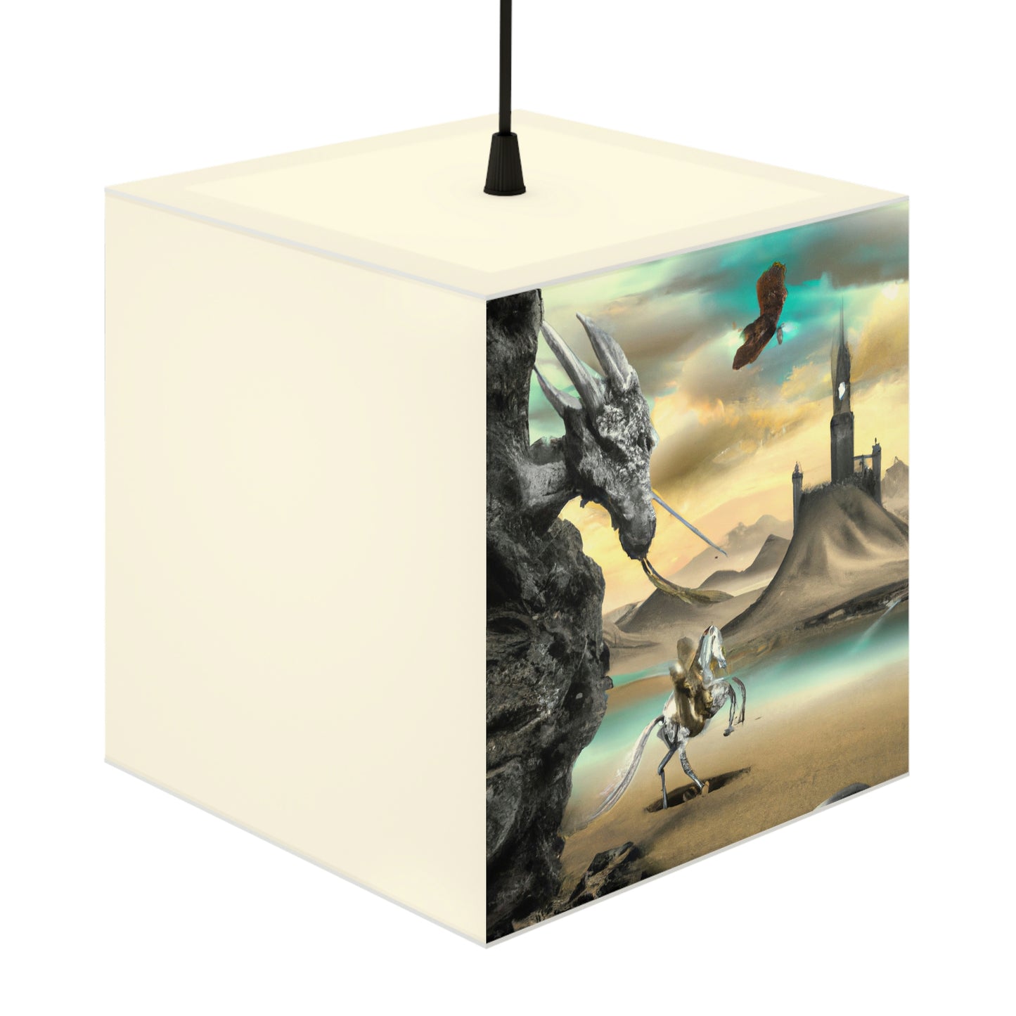Der Ritter und der Drachenthron - Die Alien Light Cube Lampe