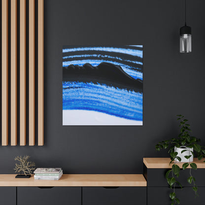 "Eine blau-schwarze Traumlandschaft" - Leinwand