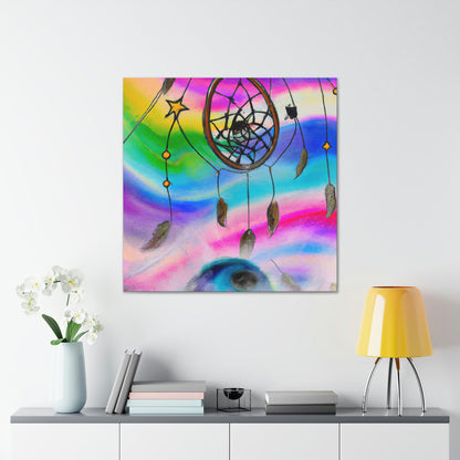 "A Galaxy of Dreams: A Colorful Dreamcatcher Captures Falling Stardust" - The Alien Canva