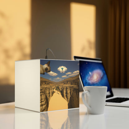 "Feline Flight Over the Grand Gulch" - The Alien Light Cube Lamp