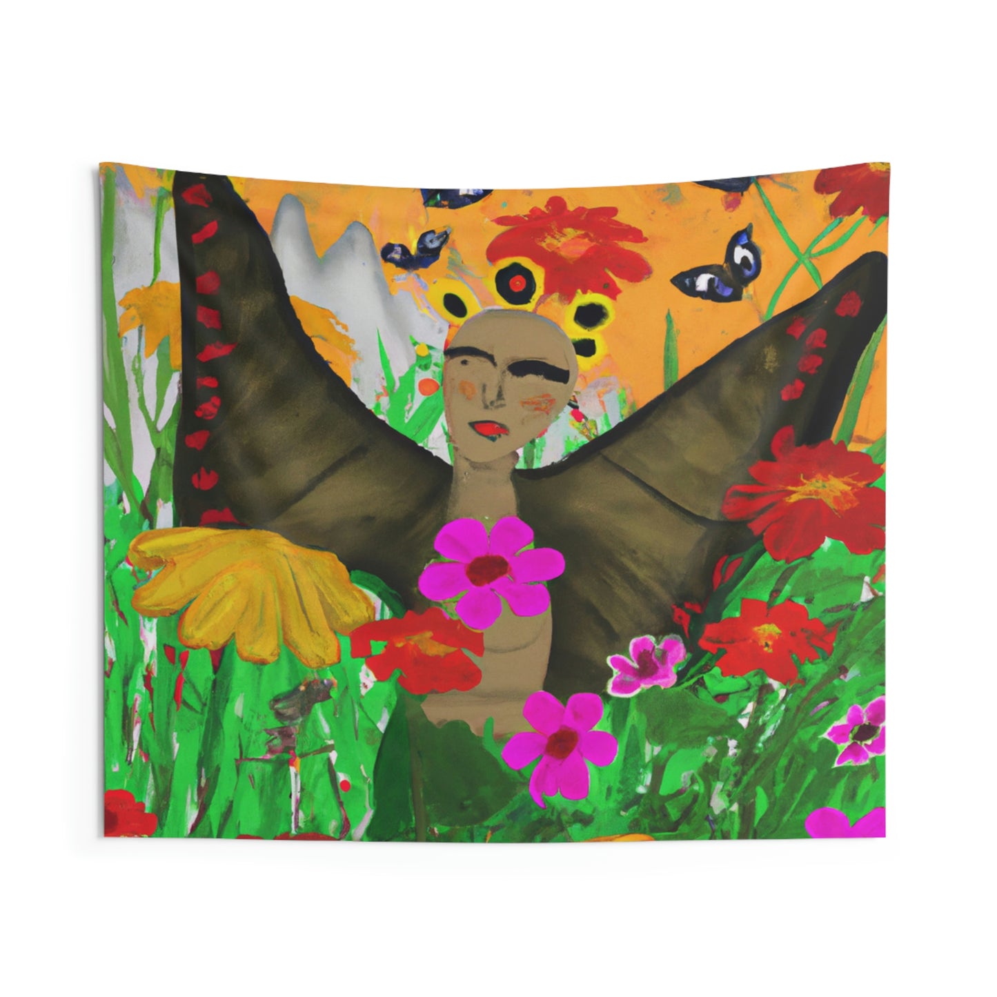 "Butterfly Ballet in the Wildflower Meadow" - The Alien Wall Tapestries