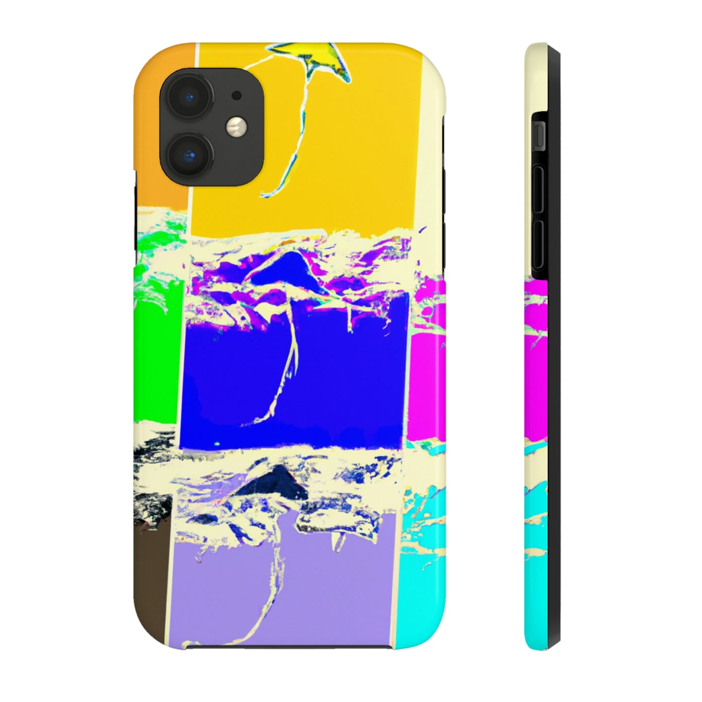 "Kites Aflatter in the Vibrant Sky" - Die Alien Tough Phone Cases