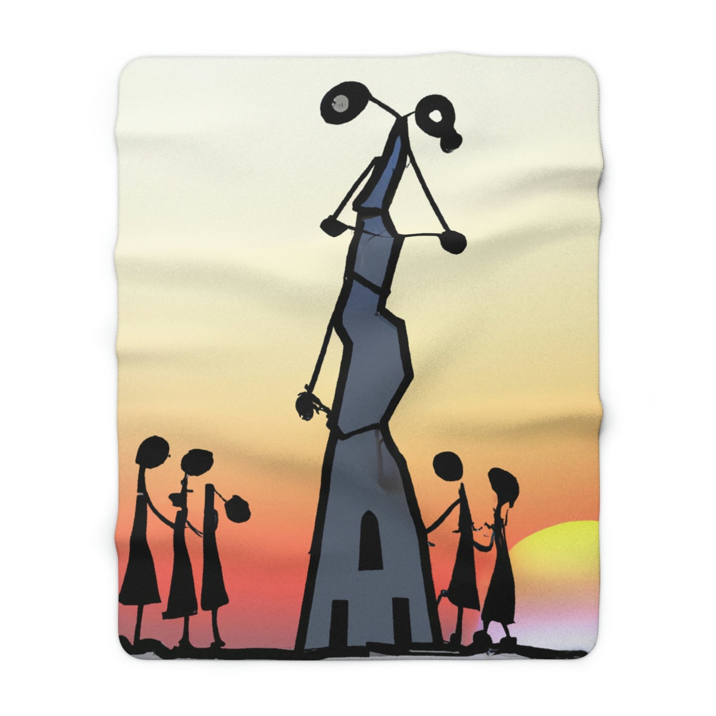 "Forgotten in the Sunset" - The Alien Sherpa Fleece Blanket