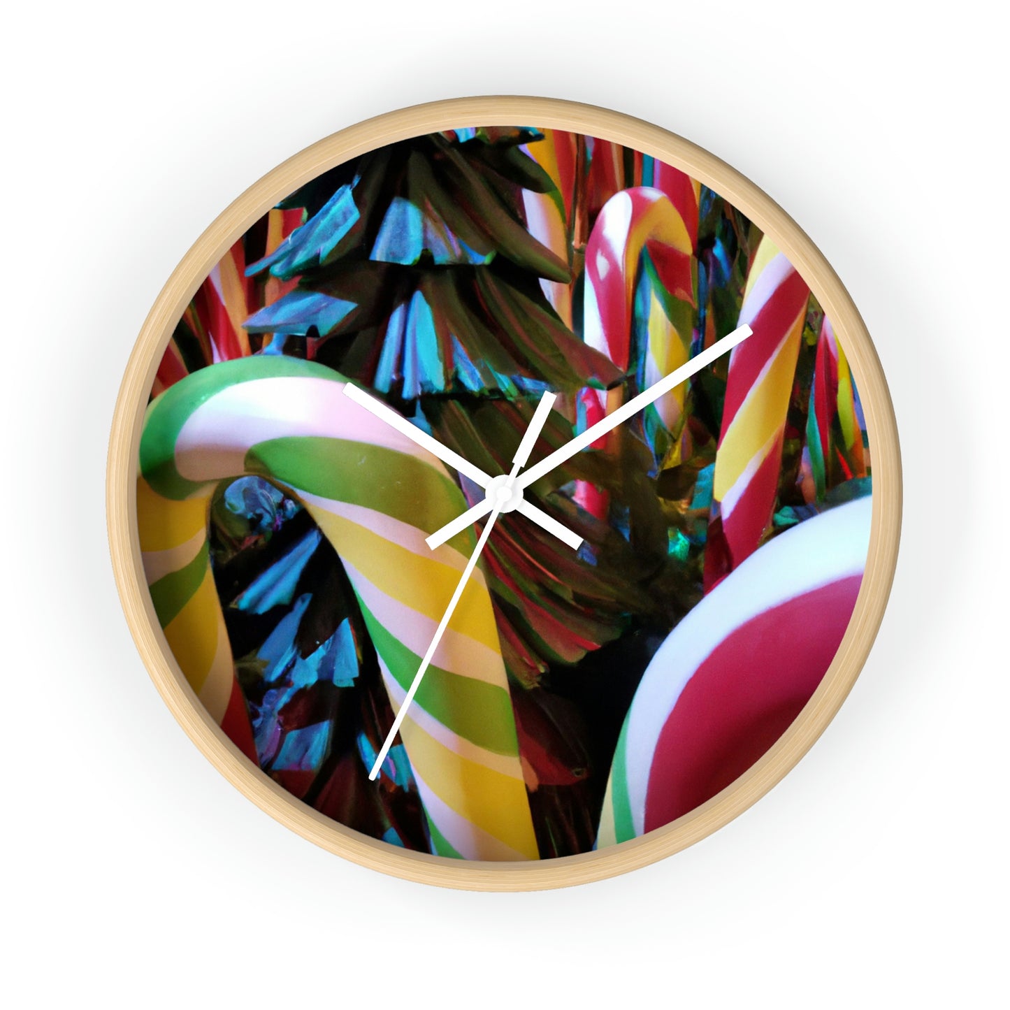 "Candy Cane Wonderland" - The Alien Wall Clock