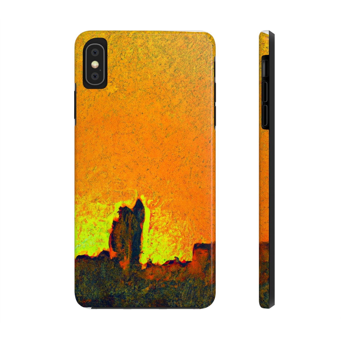 "Erleuchtet von der untergehenden Sonne: Enthüllung einer verborgenen Stadt" - The Alien Tough Phone Cases