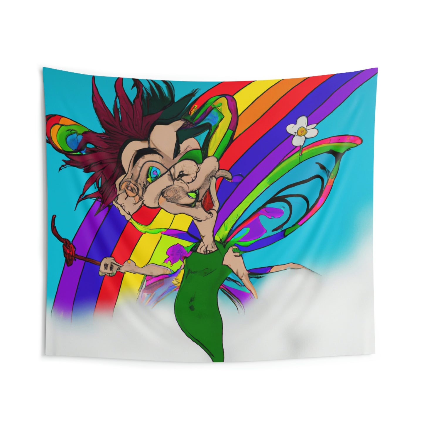 Rainbow Mischief Fairy - The Alien Wall Tapestries