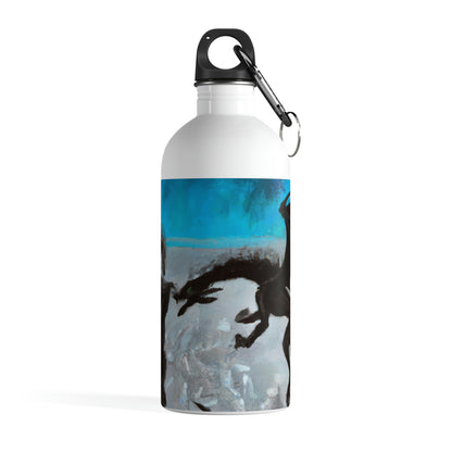 "Clash of Fire and Steel on the Moonlit Cliff" - The Alien Stainless Steel Water Bottle