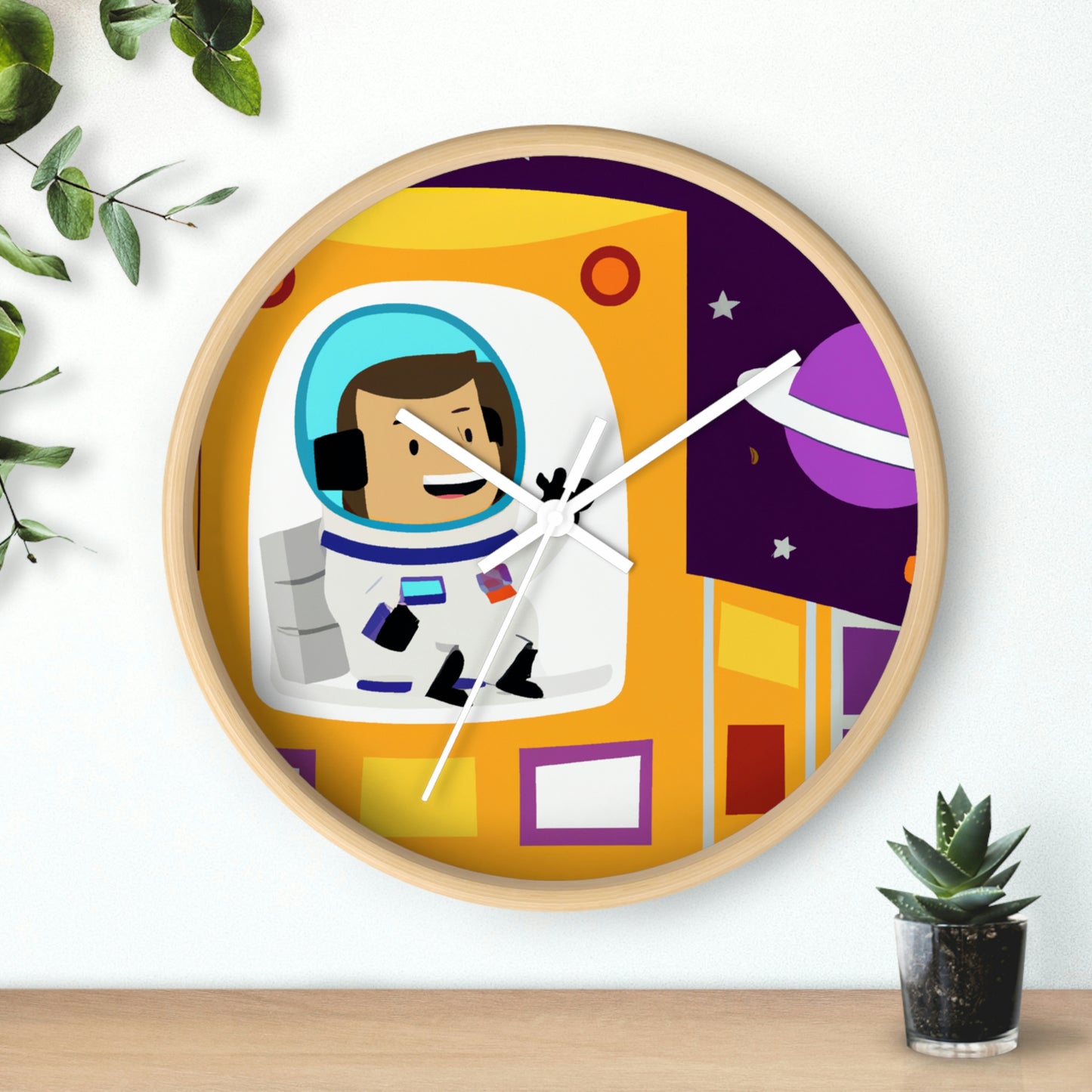 "Un viaje de sonrisas celestiales" - El reloj de pared alienígena