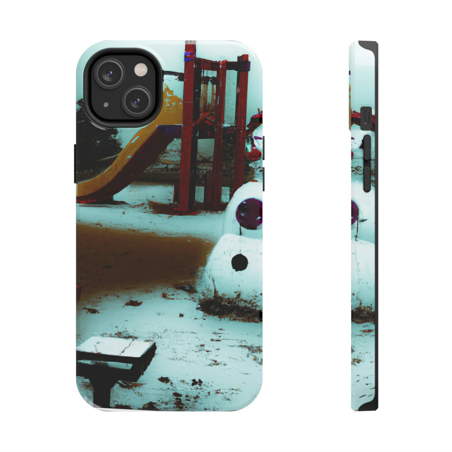 "Melancholy Snowman in a Silent Playground" - The Alien Tough Phone Cases