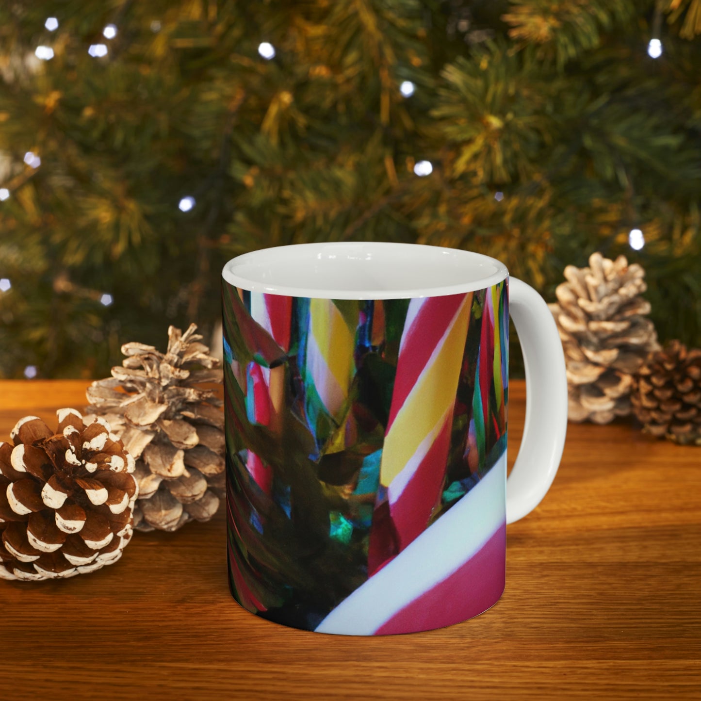 "Candy Cane Wonderland" - The Alien Ceramic Mug 11 oz