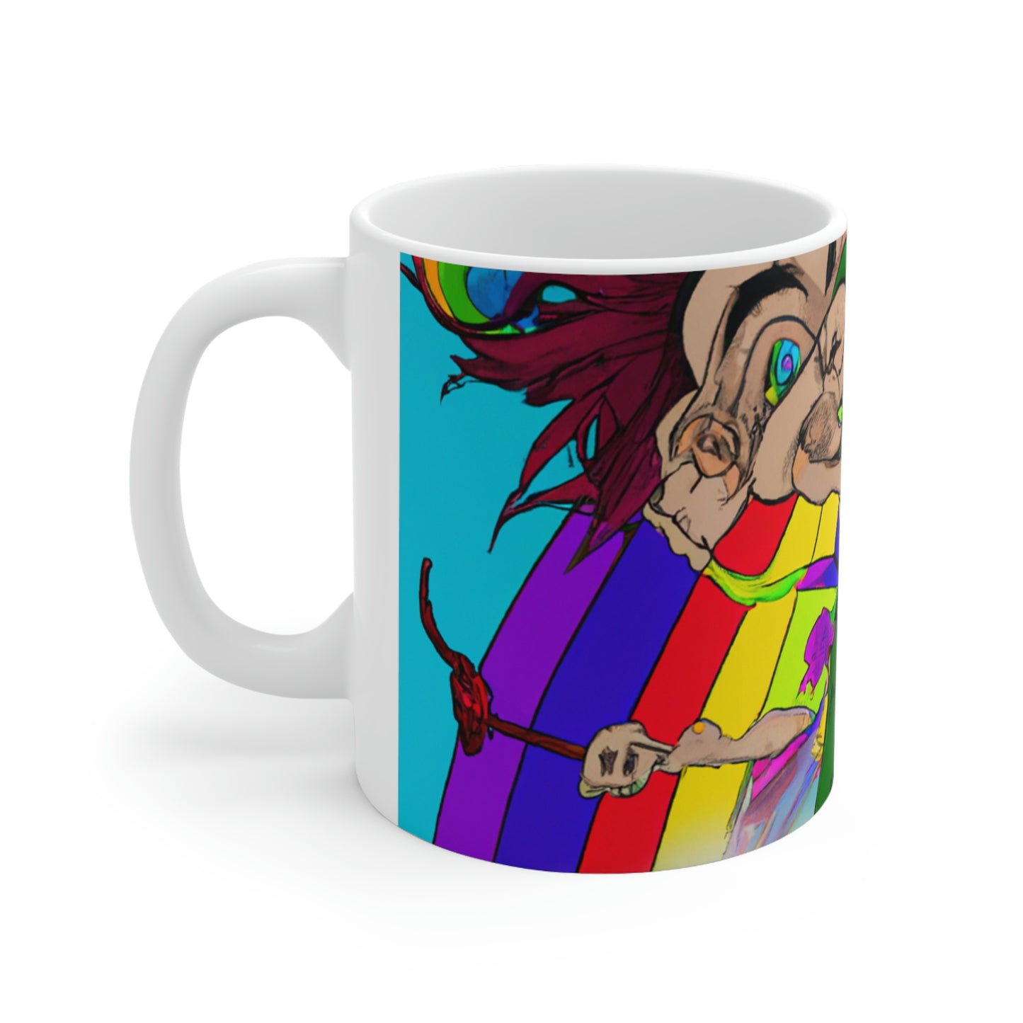 Rainbow Mischief Fairy - The Alien Taza de cerámica 11 oz