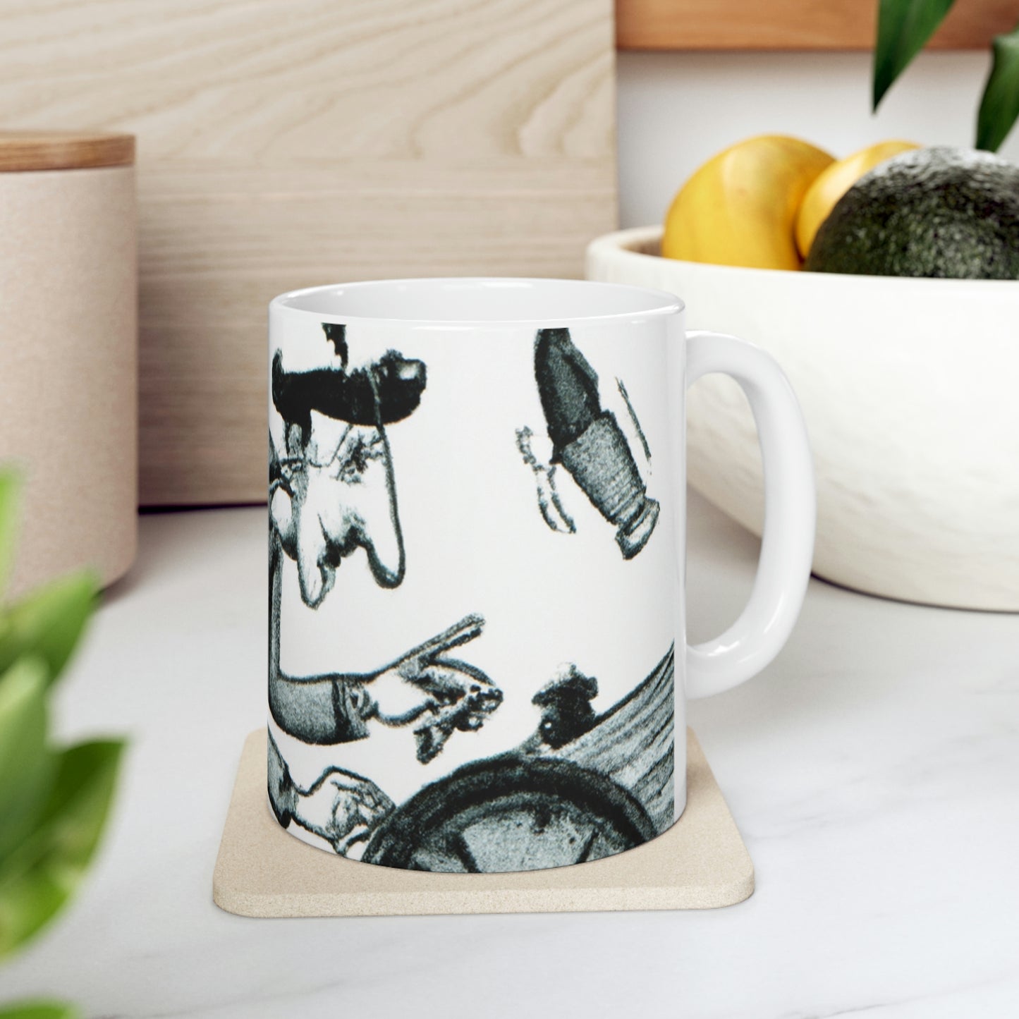 "Chronological Conquests: Taming the Wild Clock" - The Alien Ceramic Mug 11 oz