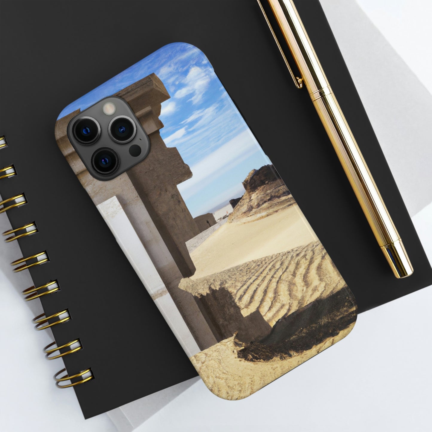 "Lost in the Sands: Discovering the Ancient Temple" - The Alien Tough Phone Cases