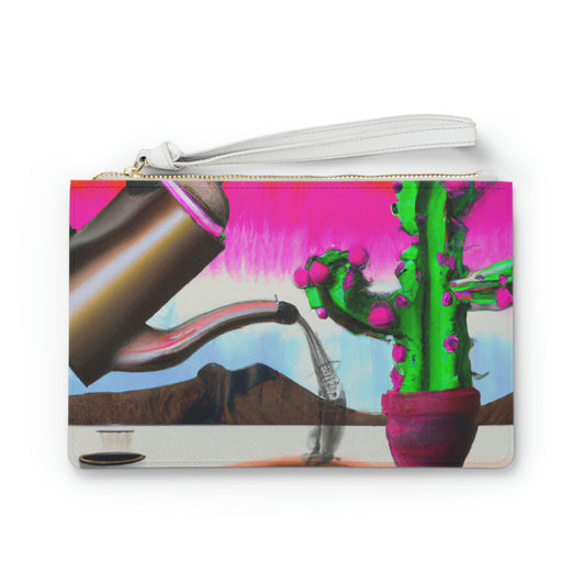 "An Awkward Caffeinated Moment: The Tale of a Bot and a Cactus" - The Alien Clutch Bag