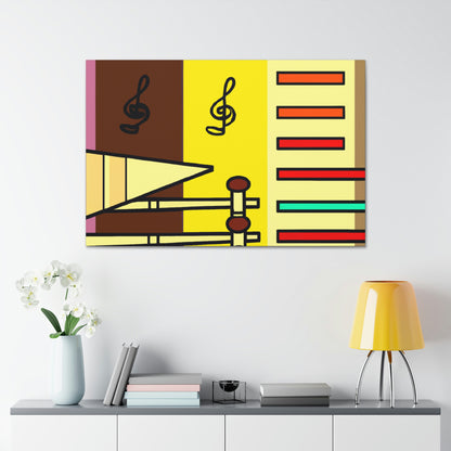 "Four Colors Tribute: Ancient Musical Artistry" - Canvas