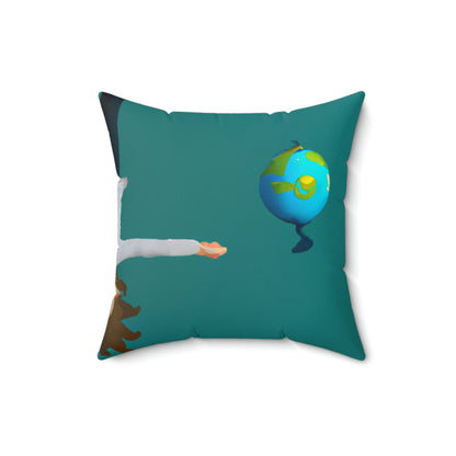 "Creating a World without Gravity" - The Alien Square Pillow